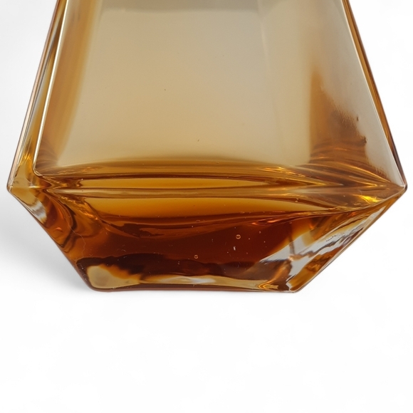 MURANO DECANTER SET Hand-Blown Glass Italy Venetian Amber Barware Bar Wine MCM - Picture 3 of 12